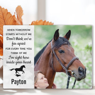 PferdeMemorial Personalisiert Reitpferd Keepake Fotoplatte