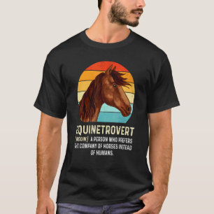 Pferdemensch Eine Person, die die Gesellschaft von T-Shirt