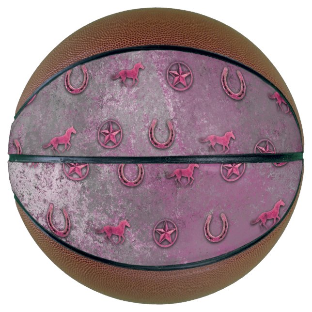 Pferdemuster (rosa) basketball (Vorderseite)