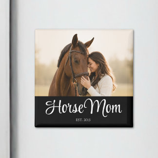 Pferdemutter Etabliert Foto-Geschenk Magnet