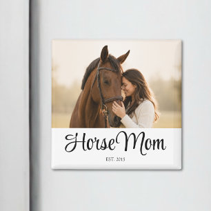 Pferdemutter Etabliert Foto-Geschenk Magnet