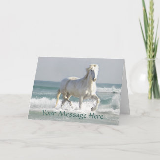 Pferdeozean-Schönheits-Gruß-Karte Karte