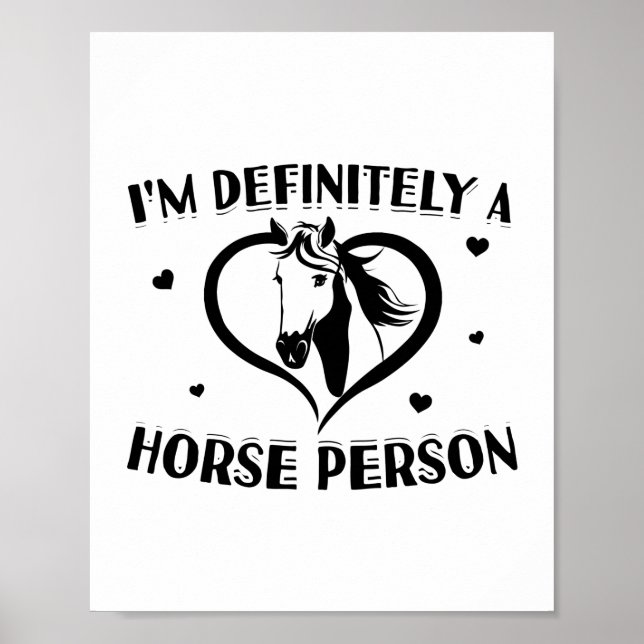 Pferdeperson | Reiten Mädchen Geschenke Ideen Poster (Vorne)