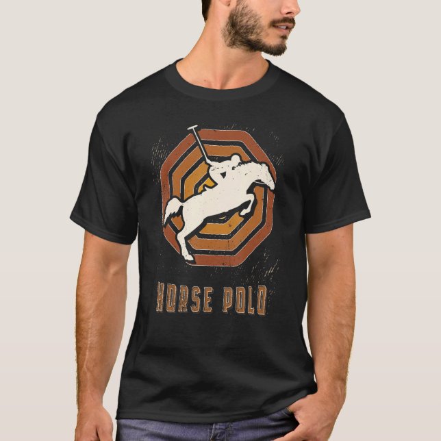 Pferdepolo Vintag Retro Klassische Liebe T-Shirt (Vorderseite)