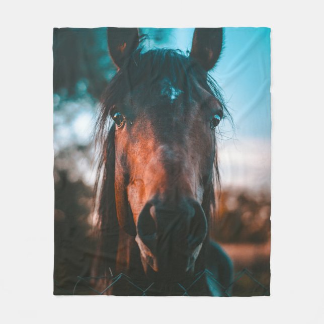 PFERDEPORTRAIT FLEECEDECKE (Vorderseite)