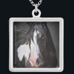 Pferdeportrait II Versilberte Kette<br><div class="desc">Tiere</div>