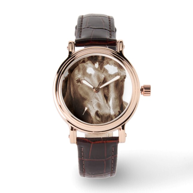 Pferdeportrait III Armbanduhr (Vorderseite)