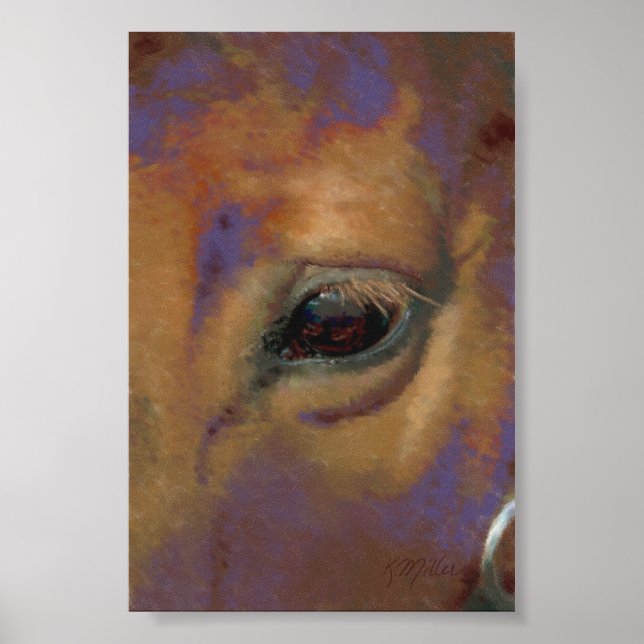 Pferdeportrait Poster (Vorne)