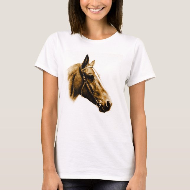 Pferdeportrait T-Shirt (Vorderseite)
