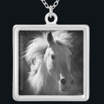 Pferdeportrait V Versilberte Kette<br><div class="desc">Tiere</div>