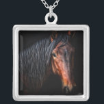 Pferdeportrait VII Versilberte Kette<br><div class="desc">Tiere</div>