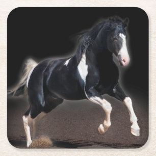 Pferdeporträt VIII Rechteckiger Pappuntersetzer