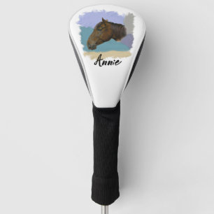 Pferdeporträt von "Annie" Personalisieren Sie Ihr Golf Headcover