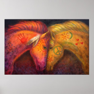 Pferdeposter Friedenspferde Western Art Poster