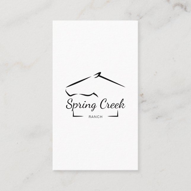 Pferderasse | Pferdefarm Visitenkarte (Vorderseite)