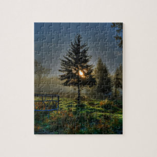 Pferderasse Sonnenaufgang Natur Foto Puzzle