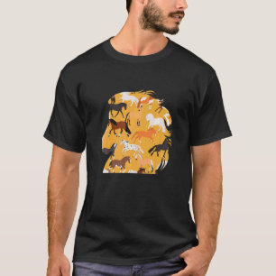 Pferderassen Gelber Pferdekopf T-Shirt