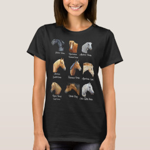 Pferderassen Reitsport Reiten für Mädchen T-Shirt