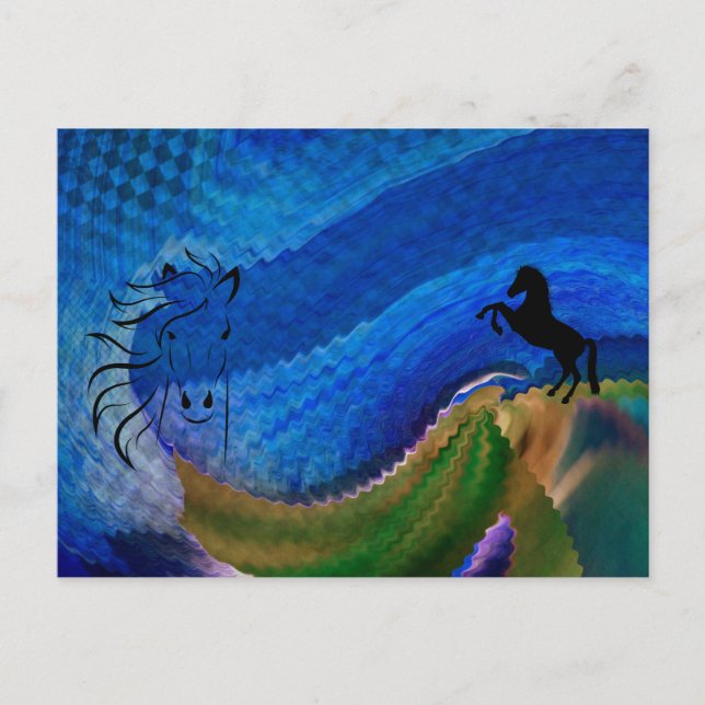 Pferderaum - Freiheit Postkarte (Vorderseite)