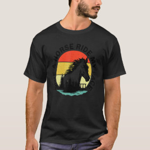Pferdereiten Adulter Witz retten Pferdereiten T-Shirt