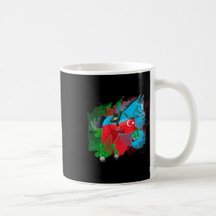 Pferdereiten Aserbaidschanische Flagge Kaffeetasse