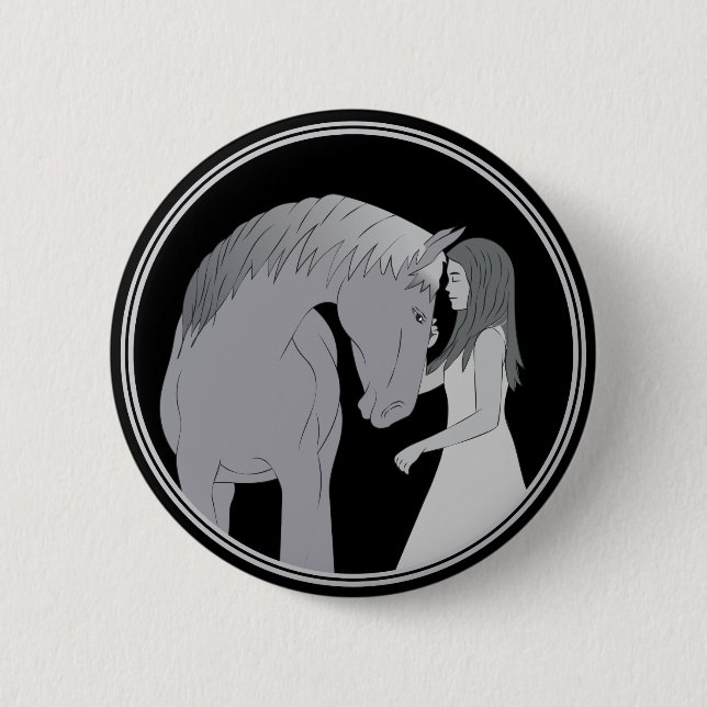 Pferdereiten Button (Vorderseite)