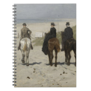 Pferdereiten entlang des Strandes - Fine Art Noteb Notizblock