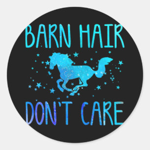 Pferdereiten Geschenk Barnhaar Dont Care Sonnenpfe Runder Aufkleber