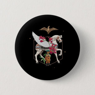 Pferdereiten Hawk Nutcracker Blume Reiten Button