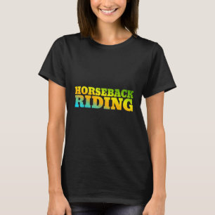 Pferdereiten in Naturfarben T-Shirt