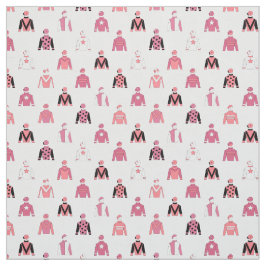 Pferdereiten Jockey Silks Rosa und Weiß Gemustert Stoff