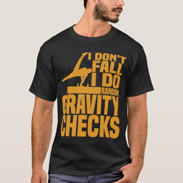 Pferdereiten Random Gravity Karos Pferdewanderung T-Shirt (Vorderseite)