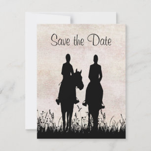 Pferdereiten Reitausflüge Hochzeit Sichern Sie das Save The Date