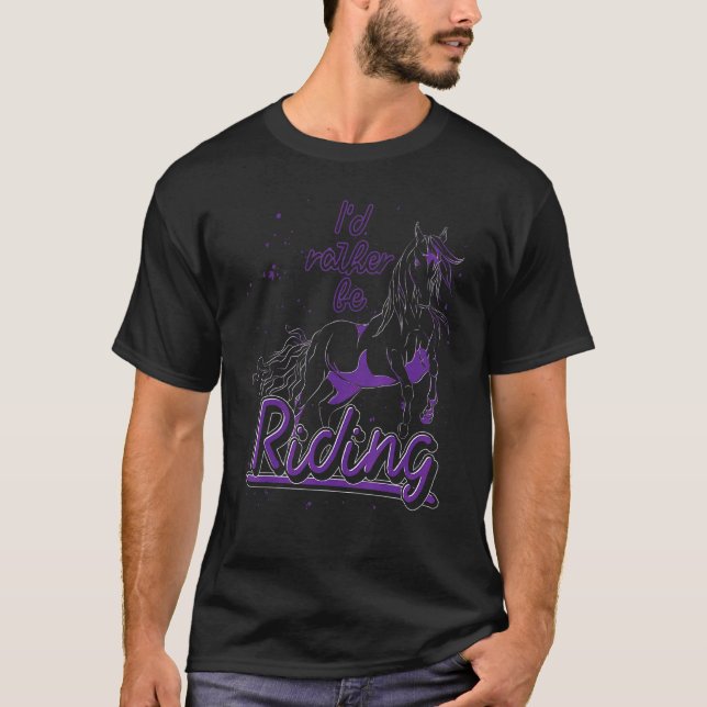 Pferdereiten Reitpferd T-Shirt (Vorderseite)