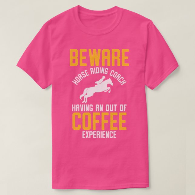 Pferdereiten Reitwagen Kaffee Lover Sport T-Shirt (Design vorne)