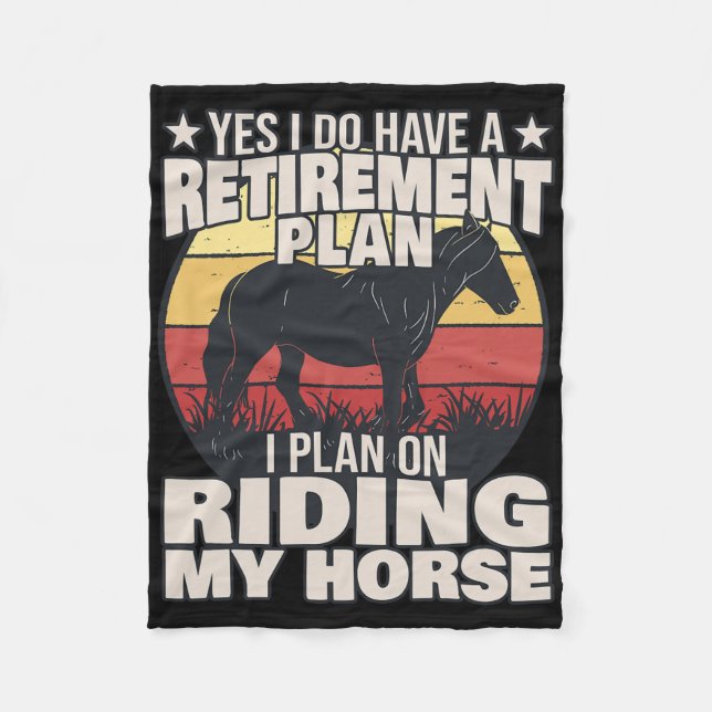 Pferdereiten - Ruhestandsplan - Reiten Fleecedecke (Vorderseite)