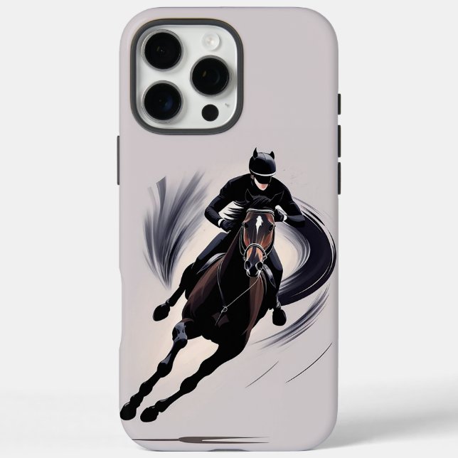 Pferdereiter Galloping Case-Mate iPhone Hülle (Rückseite)