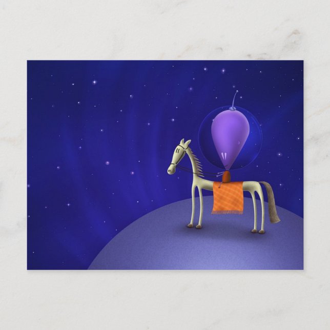 Pferdereiter Postkarte (Vorderseite)