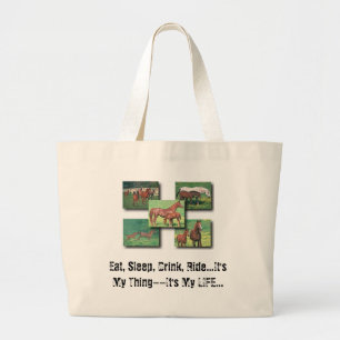 Pferdereiter-Taschen-Tasche Jumbo Stoffbeutel