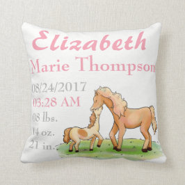 PferdereiterLiebe-Baby-Mitteilungs-Geburt Kissen