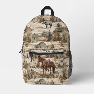 Pferderennbahn Bedruckter Rucksack