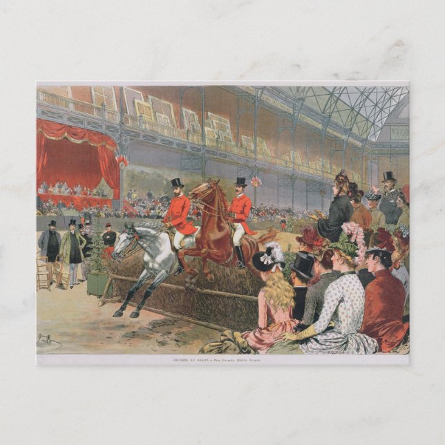 Pferderennen, 1886 postkarte (Vorderseite)