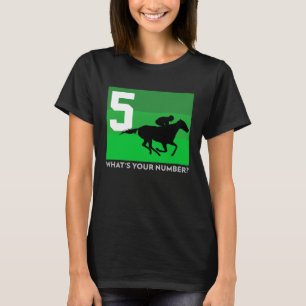 Pferderennen  5 Satteldecke Nummer Fünf Grün Traur T-Shirt