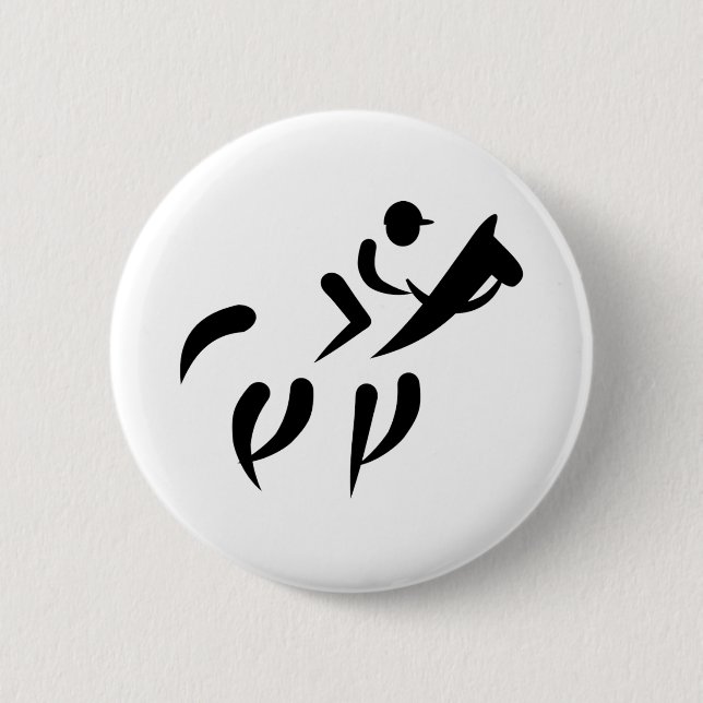 Pferderennen Button (Vorderseite)