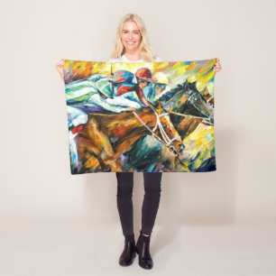 Pferderennen-Decke Fleecedecke