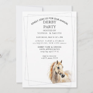 Pferderennen Derby Party Einladung