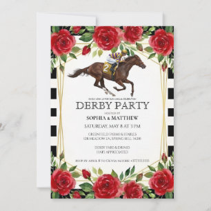 Pferderennen Derby Party Einladung Kunst