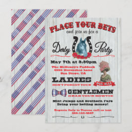 Pferderennen Derby Party Plakat Einladung