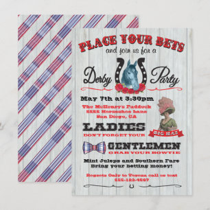 Pferderennen Derby Party Plakat Einladung