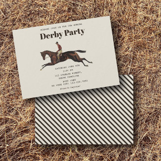 Pferderennen Derby-Party Reitsport Geburtstag Einladung